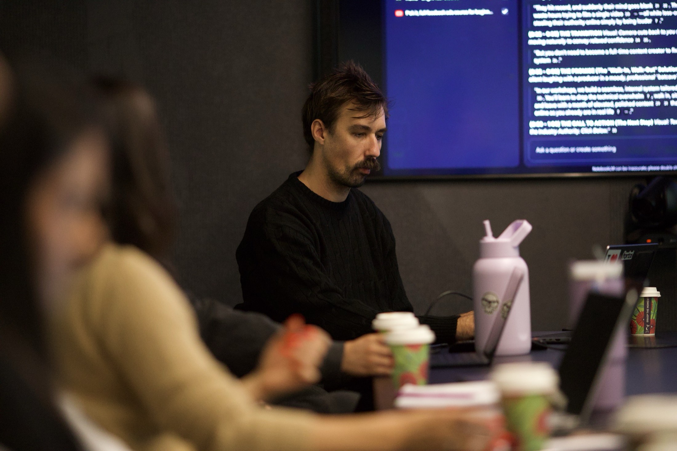 A Scalify workshop with an automation build on the boardroom screen